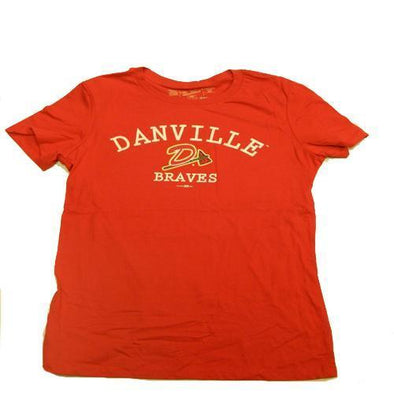 Danville Braves Ladies Retro Brand Tee - Red