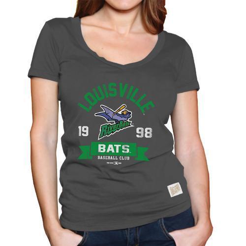 Louisville Bats Women's Riverbats V-Neck Relaxed Tee