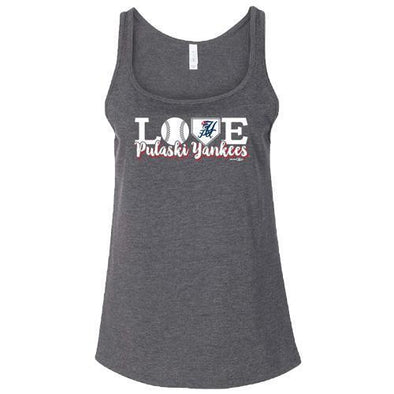 Pulaski Yankees Women's Pulaski Yankees LOVE Tank Top - Gray