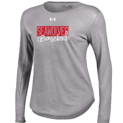 Erie SeaWolves Women's Under Armour Grey Long Sleeve Tee