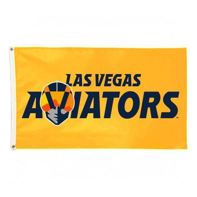Las Vegas Aviators Wincraft Wordmark Yellow Deluxe Flag