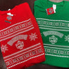 Erie SeaWolves Green Christmas Sweater Tee