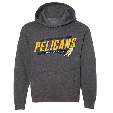 MYRTLE BEACH PELICANS BIMM RIDDER YOUTH DARK HEATHER FORTNIT HOODY