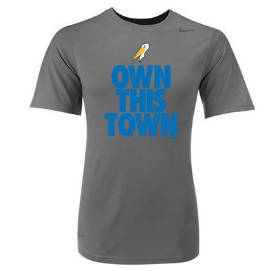 MYRTLE BEACH PELICANS NIKE YOUTH GRAY DRIFIT MILB140 TEE