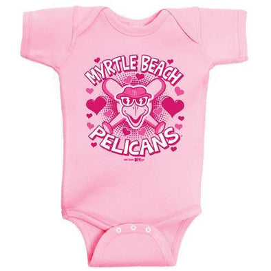 Myrtle Beach Pelicans BIMM RIDDER YOUTH INFANT PINK PERFECTION ONESIE