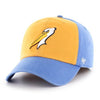 Myrtle Beach Pelicans 47 BRAND PERIWINKLE AND YELLOW SOPHOMORE ALT CLOSER