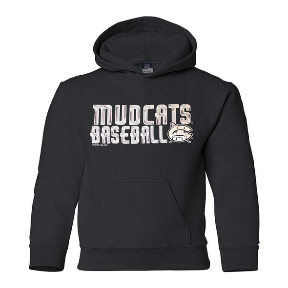 Carolina Mudcats Youth Black Classic Fleece Hood