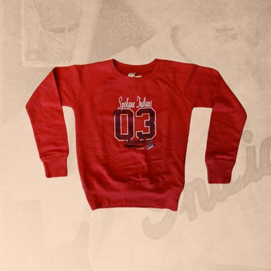 Spokane Indians Girls Slouchy Red Pullover