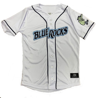 Wilmington Blue Rocks Youth White Home Replica Jersey