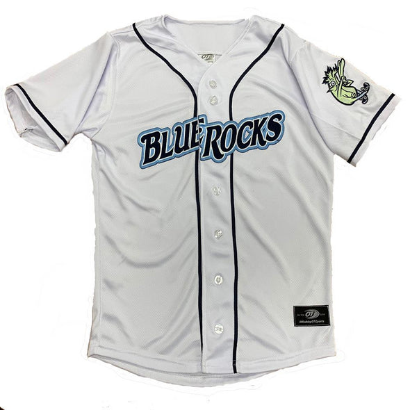 Wilmington Blue Rocks Adult Home White Replica Jersey