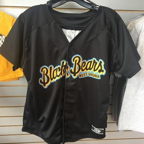 West Virginia Black Bears Youth Black Replica Jersey