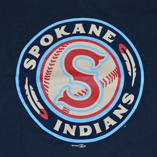 Spokane Indians Youth Logo Navy Tee