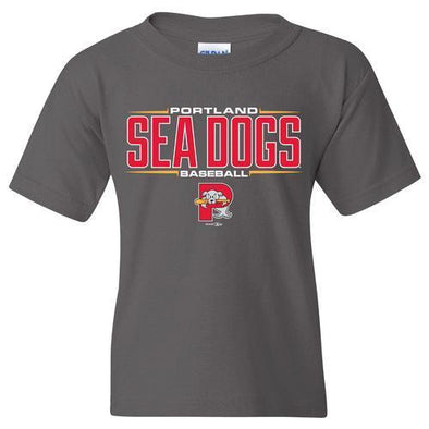 Portland Sea Dogs Youth Tee - Charcoal - Quill