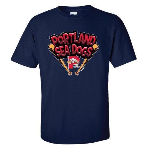 Portland Sea Dogs Youth Tee - Navy - Raichu