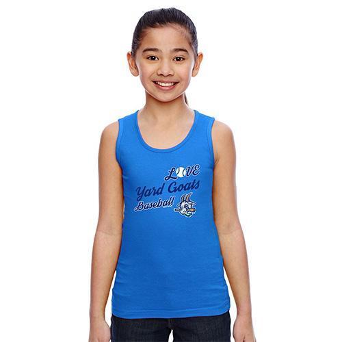 Hartford Yard Goats Youth Girls Tank Top in Blue