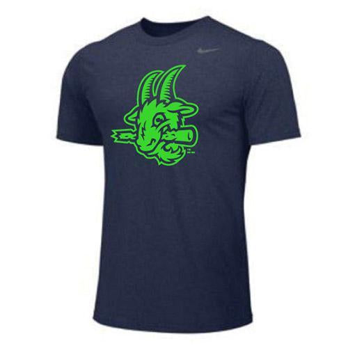 Hartford Yard Goats Nike Youth Neon Dri-Fit Tee in Navy