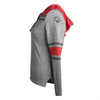 Antigua Ladies Red/Grey Primary Hoodie