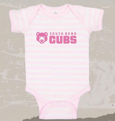 South Bend Cubs Baby Pink Onesie