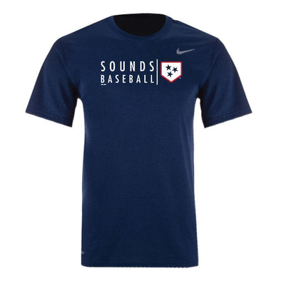 Nashville Sounds Nike Navy Plate Logo Dri-Fit Tee