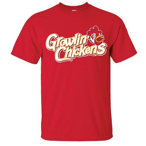 Adult Growlin' Chickens Red Tee