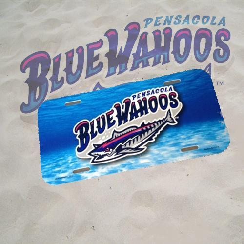 Pensacola Blue Wahoos Airbrush Blue Wahoos License Plate