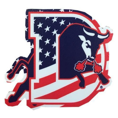 Durham Bulls Durham Bulls American Flag D Logo 4x4 Decal