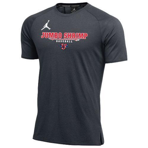 Jacksonville Jumbo Shrimp Jordan Alpha Dry Charcoal Tee