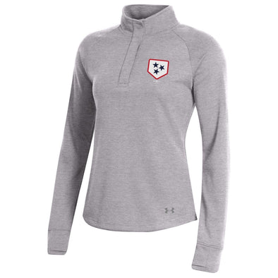 Nashville Sounds Under Armour Women's Double Knit 1/4 Snap True Grey Heather