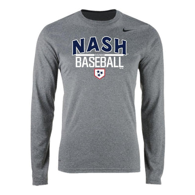 Nashville Sounds Nike Grey Long Sleeve Dri-Fit Tee