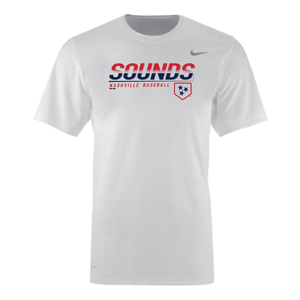 Nashville Sounds Nike White Plate Dri-Fit Tee