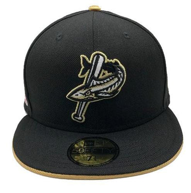 Pensacola Blue Wahoos New Era Patriot Series Cap Black & Gold