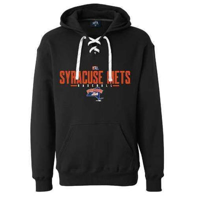 Syracuse Mets BR Black Lace Up Hooded Sweatshirt