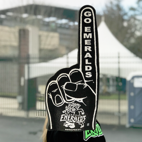 Eugene Emeralds Black Foam Finger