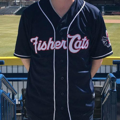 New Hampshire Fisher Cats Navy Road Replica Jersey