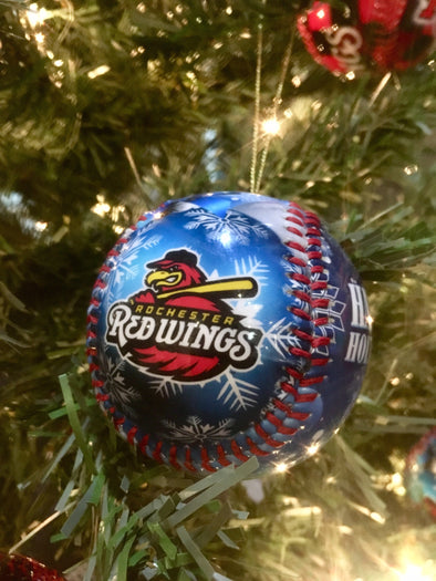 Rochester Red Wings Blue Snowflake Ornament