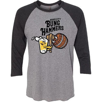 Beer City Bung Hammers 3/4 Sleeve Triblend Baseball Tee