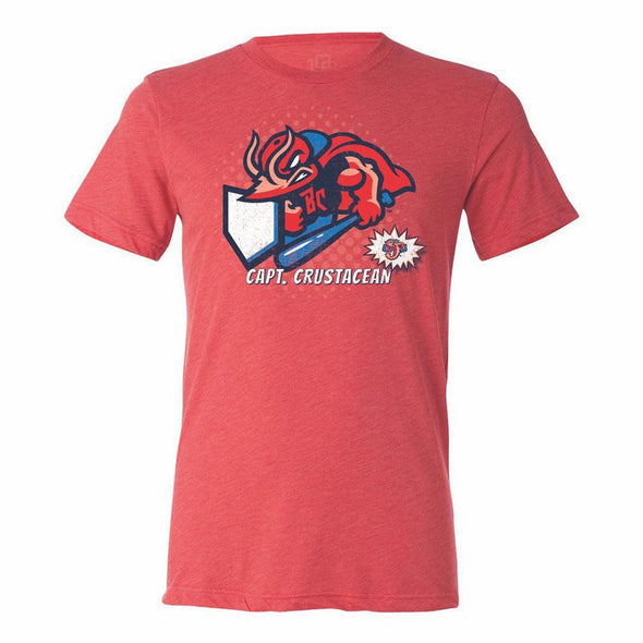 Jacksonville Jumbo Shrimp 108 Stitches Captain Crustacean Hero Tee