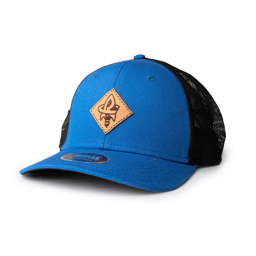 BLACK/ROYAL LEATHER RC MESH CAP