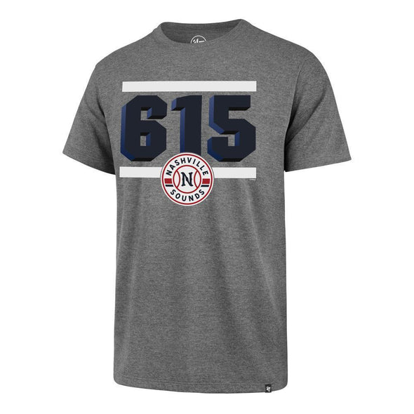 Nashville Sounds '47 Brand Grey City Rep 615 Club Tee