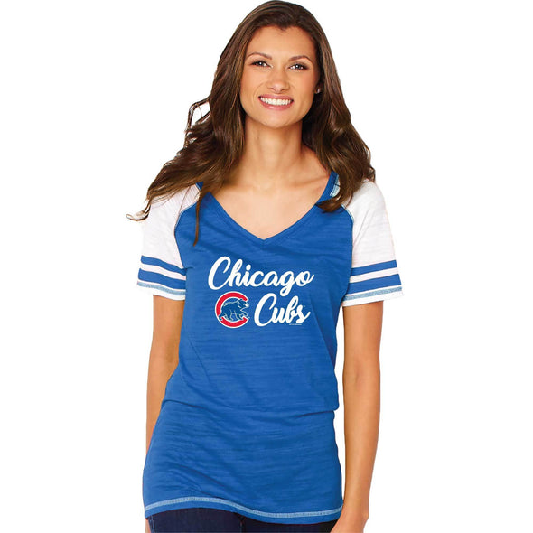 Chicago Cubs Women's Color Block Tee