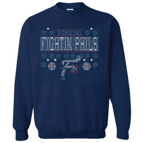 Reading Fightin Phils Fightins Holiday Themed Crew Neck Sweatshirt