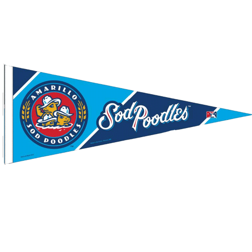 Amarillo Sod Poodles Circle Logo Pennant