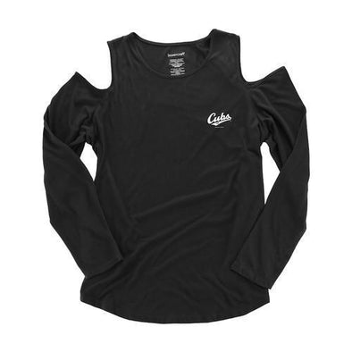 Iowa Cubs Women's Cold Shoulder Tee, Black