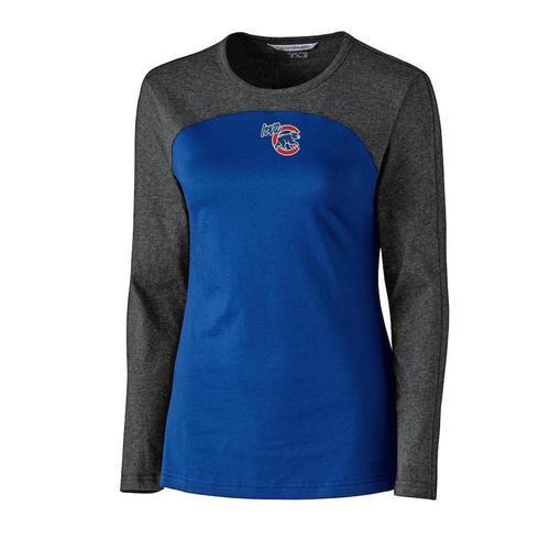 Iowa Cubs Women's Compel Color Block Long sleeve Tee, Royal