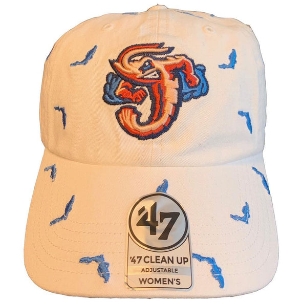 Jacksonville Jumbo Shrimp '47 Ladies White Confetti Clean Up