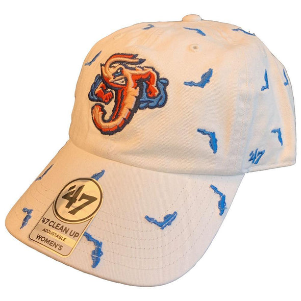 Jacksonville Jumbo Shrimp '47 Ladies White Confetti Clean Up