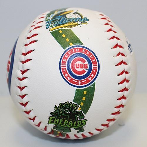 South Bend Cubs Road to The Show Logo Ball