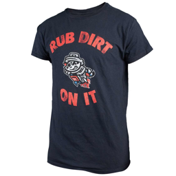 Retro Navy &quot;Rub Dirt On It&quot; Tee