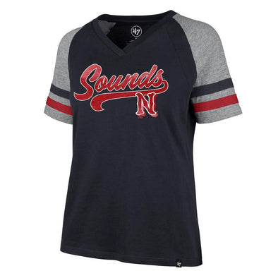 Nashville Sounds '47 Brand Women's Navy Shiner Pavilion Raglan Tee