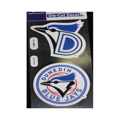 Dunedin Blue Jays DBJ Double Logo Die Cut Decals